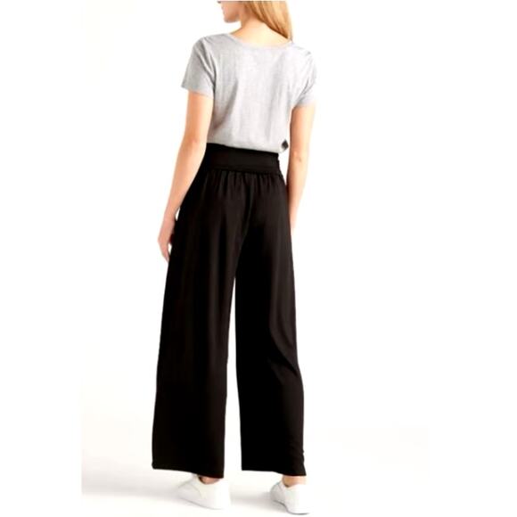 Quince Women's Black French Terry Modal Wide Leg Pants Size L - Picture 8 of 8